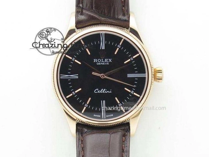Edition Time V4 Marker 50509 Brown A3132 Cellini Dial Strap RG on MKF White Roman Leather Best 0131